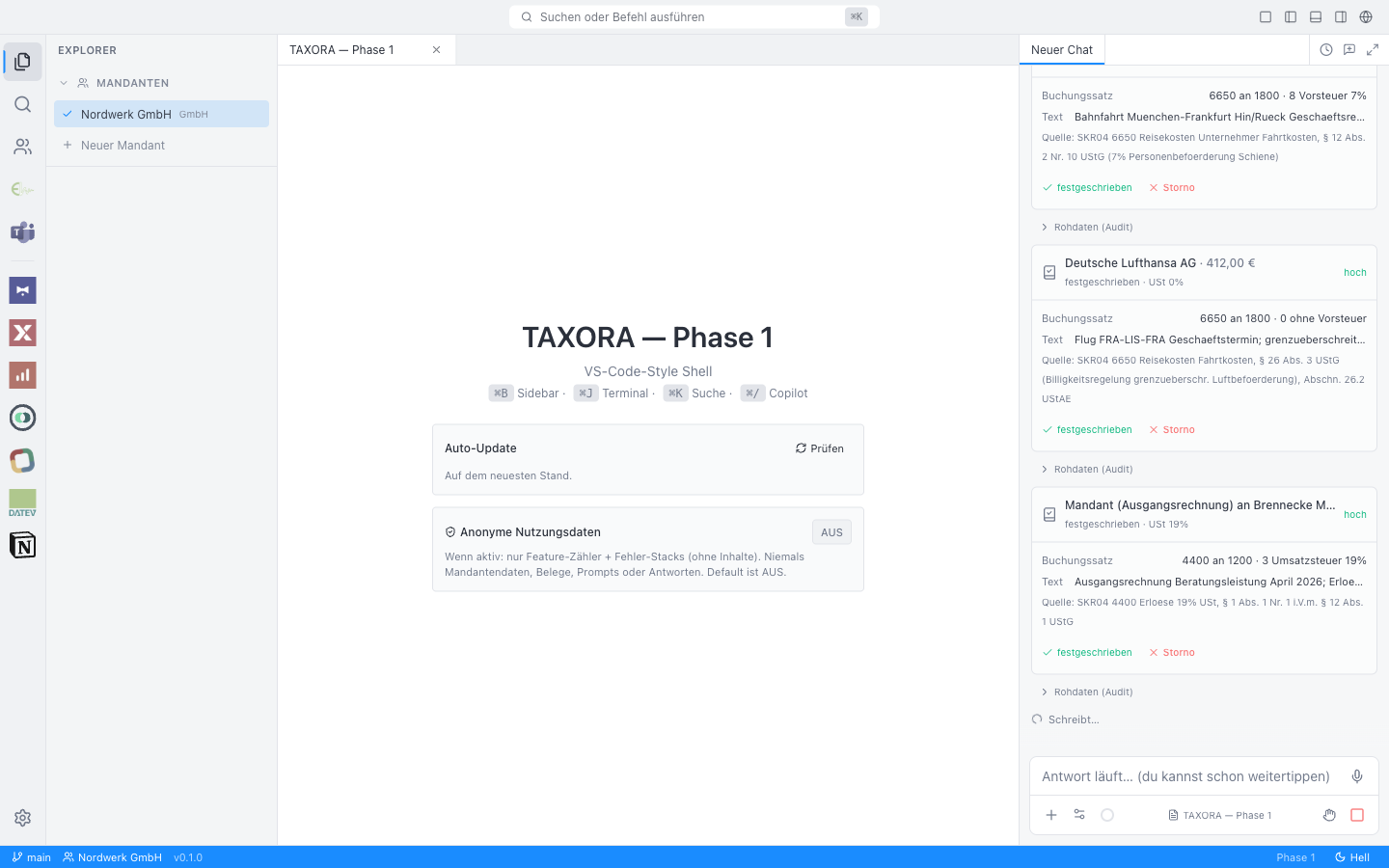 TAXORA – Vorschau der Live-Demo